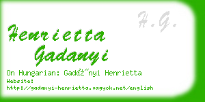 henrietta gadanyi business card